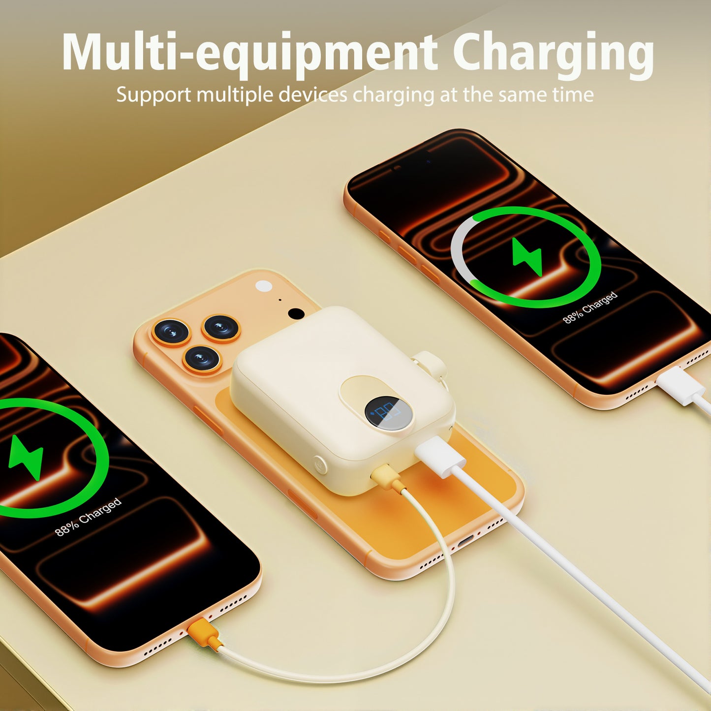 Baokaler Portable Charger, Smallest 22.5W 10000mAh USB C in & Out Power Bank Fast Charging, Phone Battery Pack Compatible with iPhone 17 16 15 14 Pro Samsung S24 Google iPad etc(White-2PK)