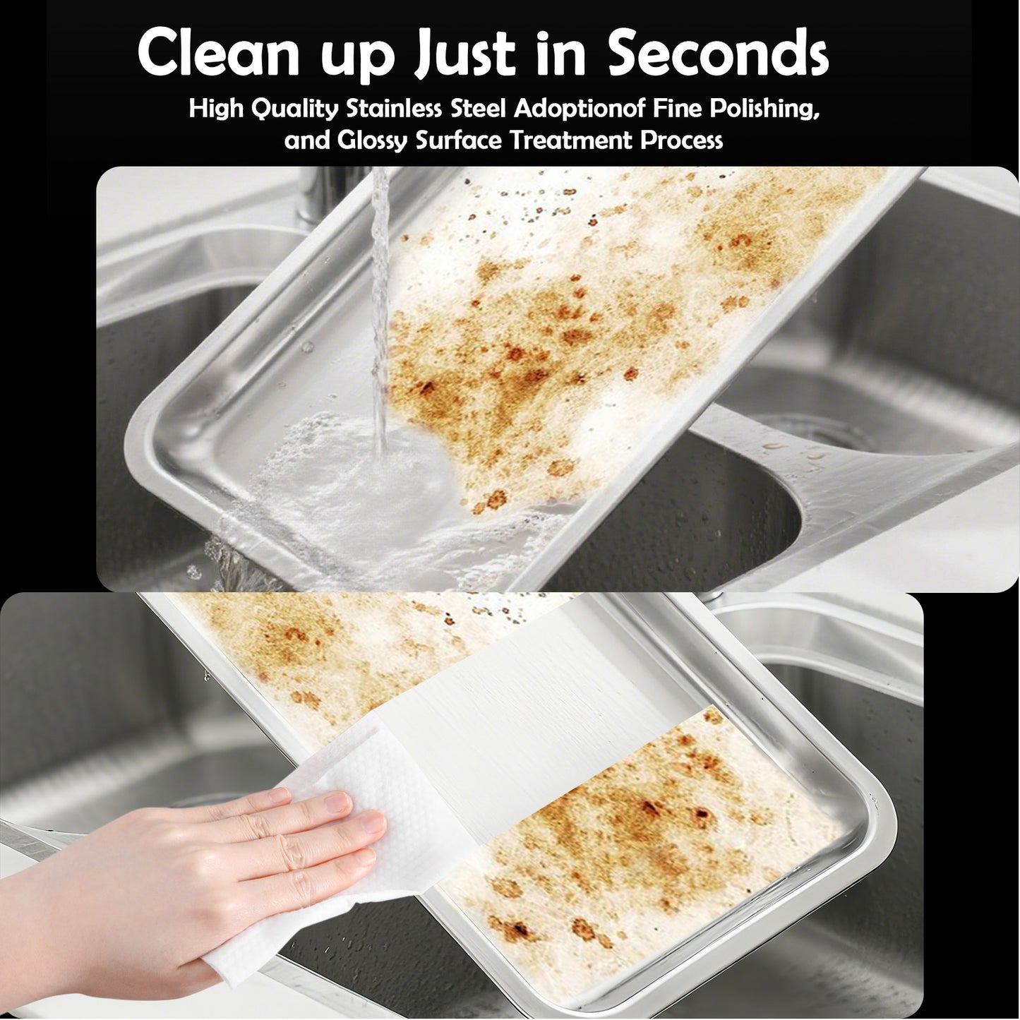Dish Buffet Set 6 Pack, 9QT Stainless Steel Chafing Dishes for Buffet, Chafers and Buffet Warmers Sets for Parties, Wedding, Camping, Dinner, Events