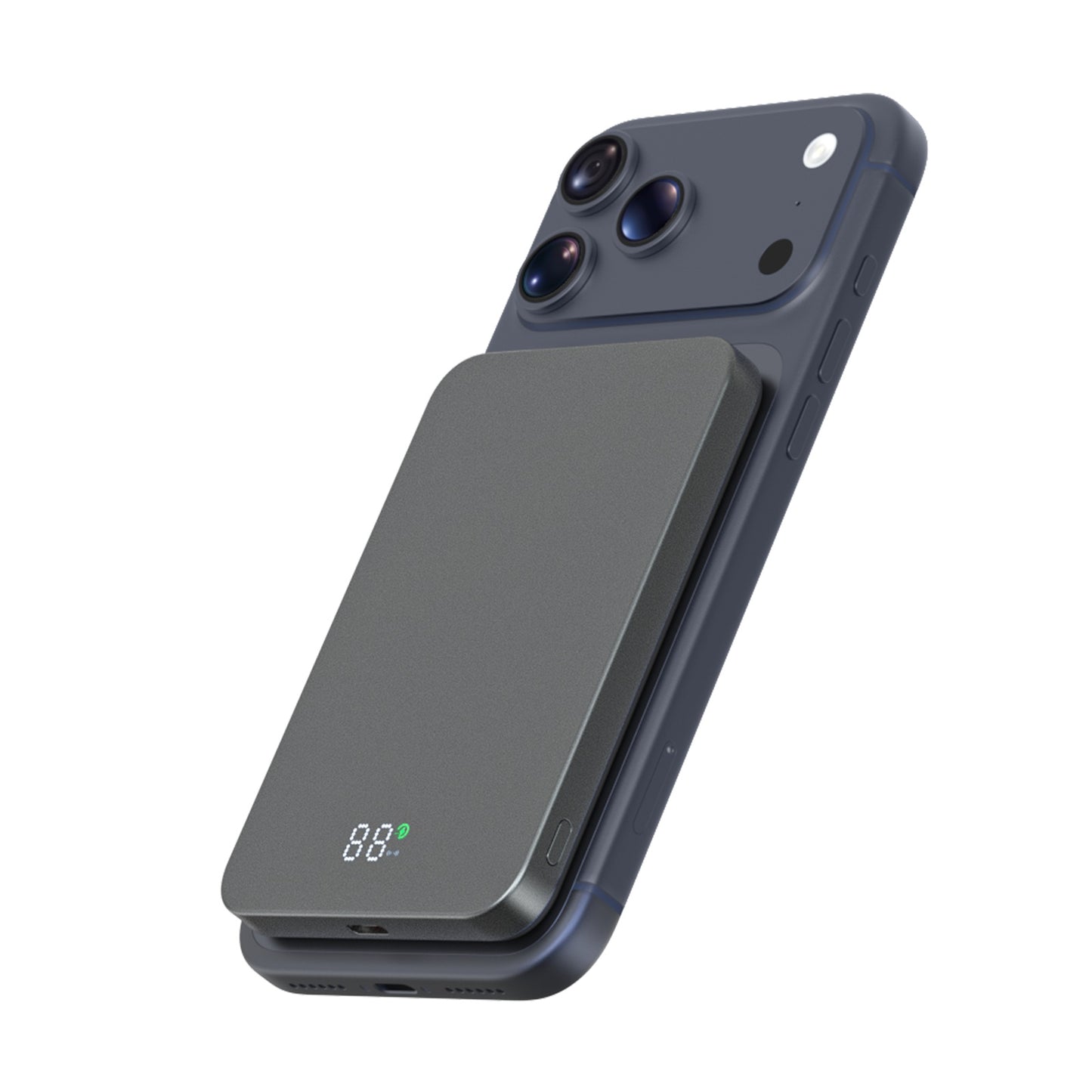Magnetic Wireless Power Bank,5000mAh Ultra-Slim Portable Charger with 20W PD Fast Charging,USB-C Phone Battery pack Compatible with iPhone 17/17e/16/15/14/13/12 Pro Max & Android-Black