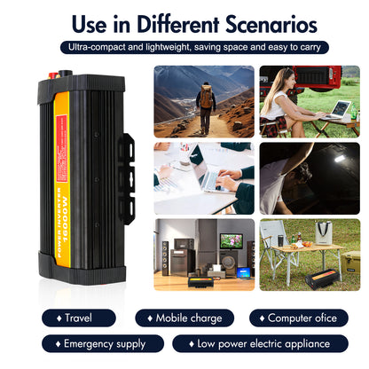 Power Inverter, 16000W Inverter DC12V To 110V AC Car Power Inverter With 2 USB Port, LCD Screen Display,Truck/ Boat/RV/Car Inverter, Used FOR Camping/Road Trips/Outdoor Work