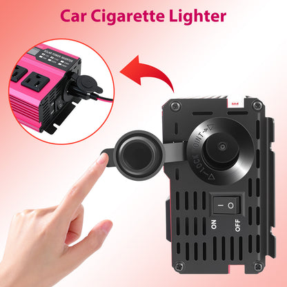 4000W Power Inverter, Sine Wave Inverter DC 12V to AC 120V Car Inverter for RV Truck Car Solar System Travel Camping, 4.2A Fast Charging