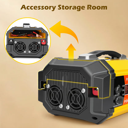 Baokaler 5000W Pure Sine Wave Power Inverter 12V DC to 110V AC Car Inverter, Portable with LCD Display, Multiple AC & USB Charging Ports for Trucks, Vans, RVs & Camping