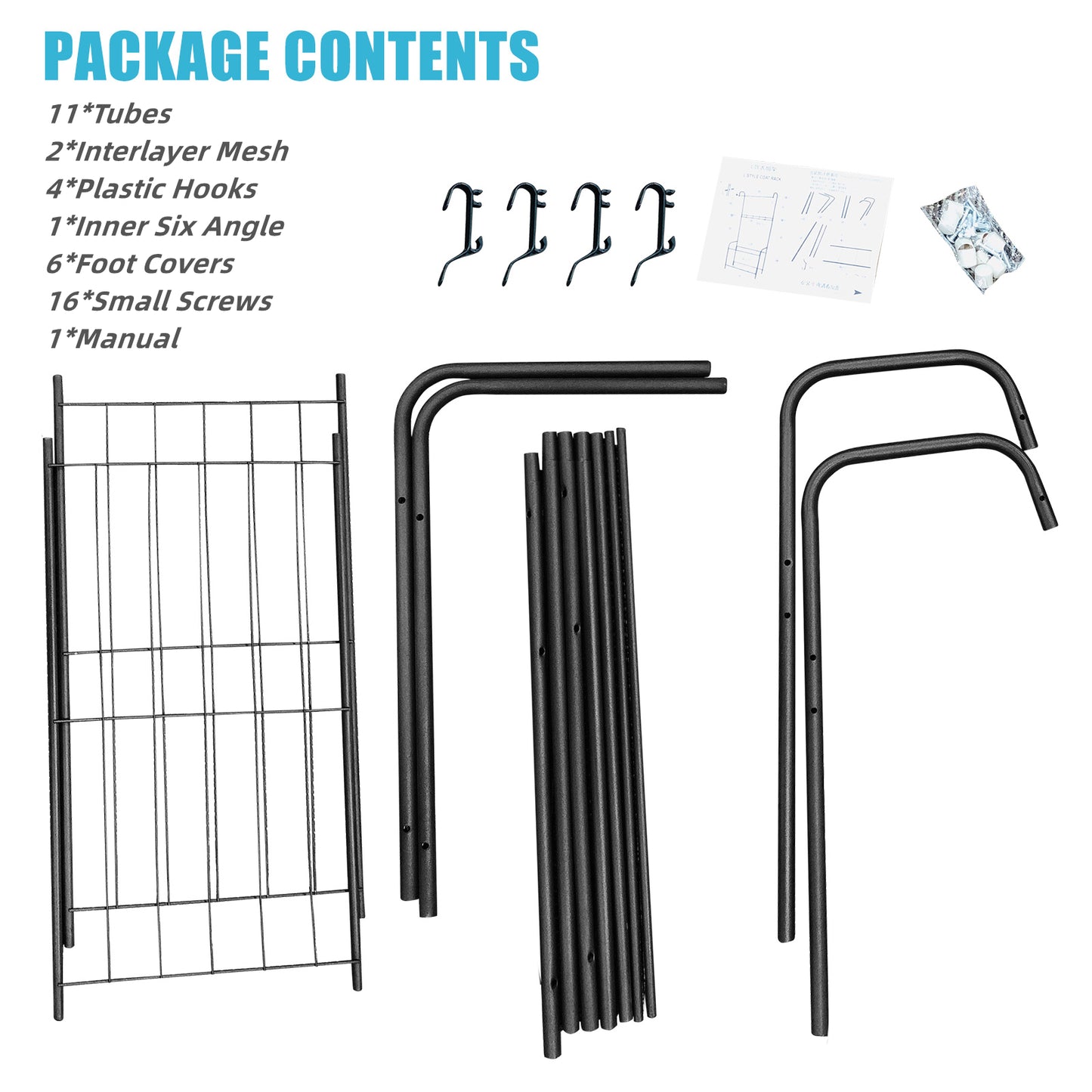 3-in-1 Entryway Shoe and Coat rack, Hall Tree Metal Coat Stand with Bench Coat Hanger, Clothes Stand Shoe rack Bedroom Storage Shelf Organizer, 2 Shelves for Space Saving