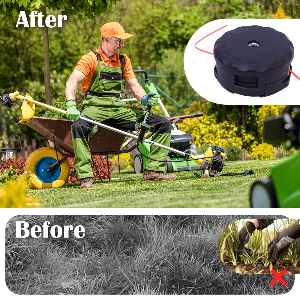 Strimmer Head, String Trimmer Head, Grass Brush Cutter String Trimmer Head for Echo Speed-Feed 400 SrM-225 SrM-230 SrM-210 Grass Eater, Black (5 Pieces)