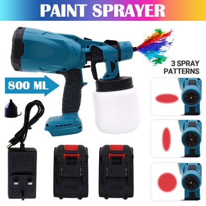 CATGOOD Cordless Paint Sprayer, 600W Electric Paint Sprayer Gun with 2PCS 2000mAh Batteries and 800ml Container