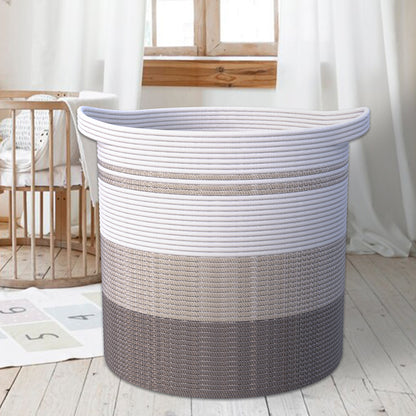 83L Extra Large 20x18 Inches Decorative Woven Cotton Rope Basket, Tall Laundry Basket Hamper, Blanket Basket for Living Room, Round Storage Baskets for Pillows, Towels