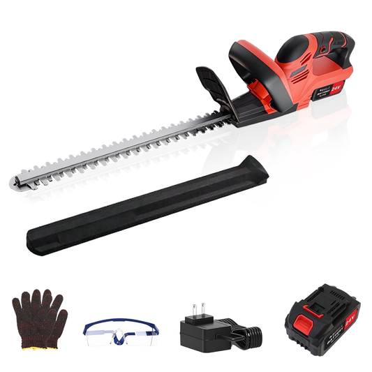 22 inch Cordless Hedge Trimmer, Electric Hedge Trimmer with 3.0Ah Batteries for Cutting Trimming Bushes and Shrubs