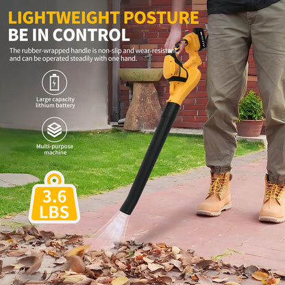 CATGOOD Cordless Leaf Blower, 21V Leaf Blower with 2 Batteries and Charger, 3.0Ah Electric Leaf Blowers for Lawn Care, Patio, Blowing Leaves