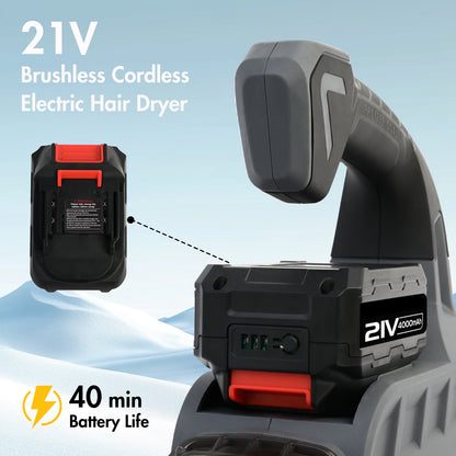 Brushless Leaf Blower Cordless, 374CFM/180MPH & 2 Speed Levels, Electric Cordless Leaf Blower with 2X4.0Ah Battery Powered, Blowers for Lawn Care Snow Leaves Blowing