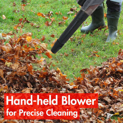 Brushless Leaf Blower Cordless, 374CFM/180MPH & 2 Speed Levels, Electric Cordless Leaf Blower with 2X4.0Ah Battery Powered, Blowers for Lawn Care Snow Leaves Blowing