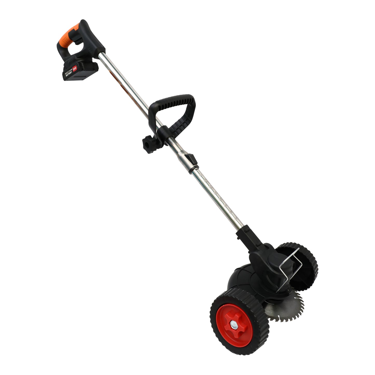 24V 4000mAh Battery Powered Weed Wacker Cordless Electric Weed Eater 650W Grass Trimmer Brush Cutter with Wheels Battery Operated Weed Trimmer Grass Cutting Machine, Black
