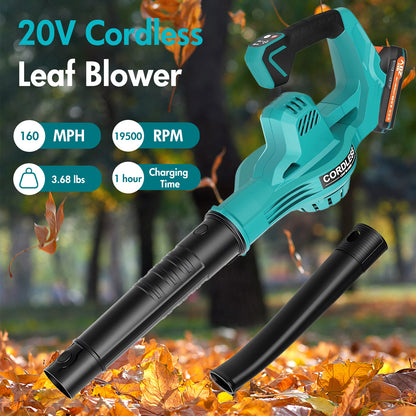 Cordless Leaf Blower, 160MPH 20V Handheld Electric Leaf Blowers with Battery, Lightweight Battery Powered Leaf Blower