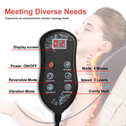 CATGOOD Heated Neck Massager, Cordless Heated Neck and Back Massager Simulated Human Hand Design for Pain Relief, Muscle Relax, Green