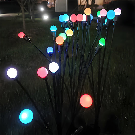 2PK Solar Lights Outdoor, Firefly Swaying Lighting for Yard Patio Pathway Decoration, Multiple Colors