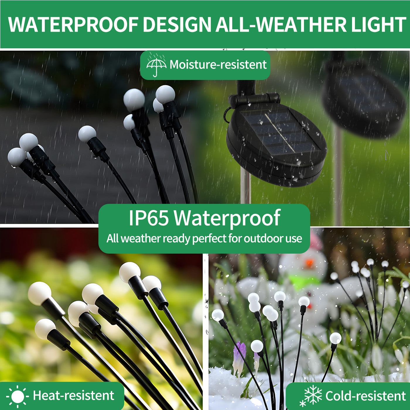 2 Pack Solar Firefly Swaying Lights, Outdoor Solar Garden Lights, LED Waterproof Firefly Lights for Yard Patio Pathway Decor, Warm White