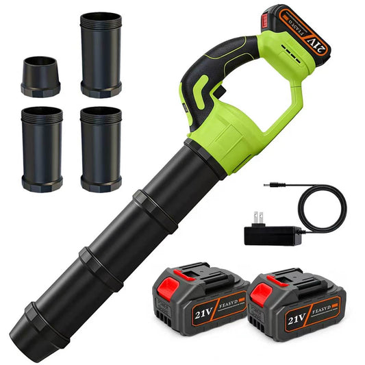 BAOKALER Cordless Leaf Blower, 580CFM/180MPH, 2 Speed Mode with 2 x 4.0Ah Batteries for Lawn Care & Blowing Leaves, Green