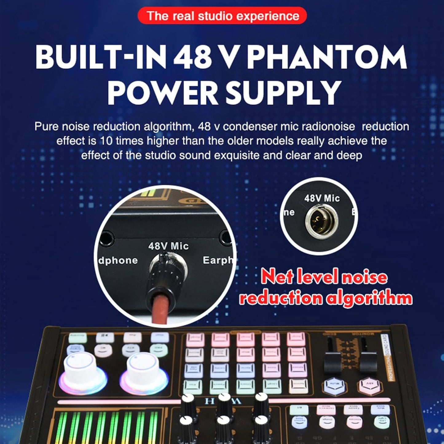 Podcast Equipment Bundle, Recording Studio Package Perfect for Recording, Broadcasting, Live Streaming, DJ18 Voice Changer with WXH1000 Microphone