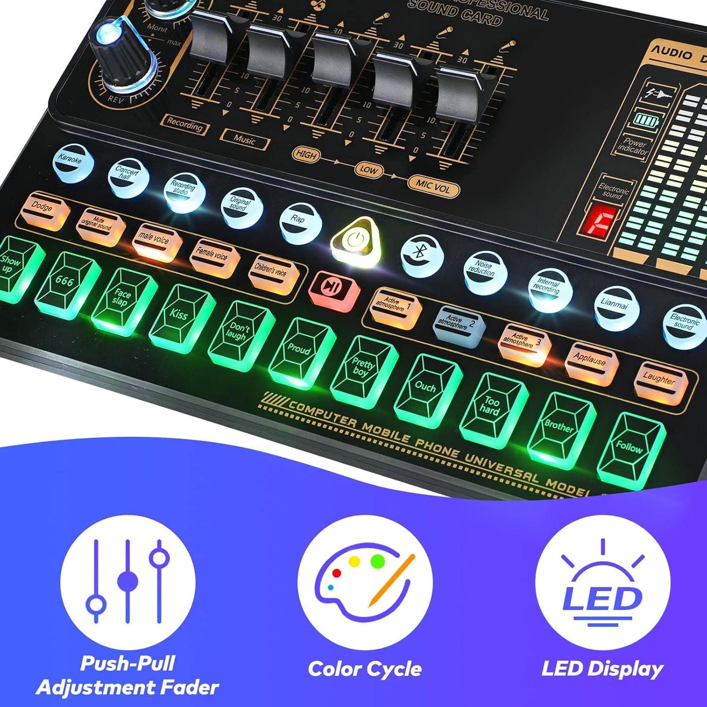 Podcast Equipment Bundle, Recording Studio Package Perfect for Recording, Broadcasting, Live Streaming, V10XPRO Voice Changer with Pro BM-800 Microphone
