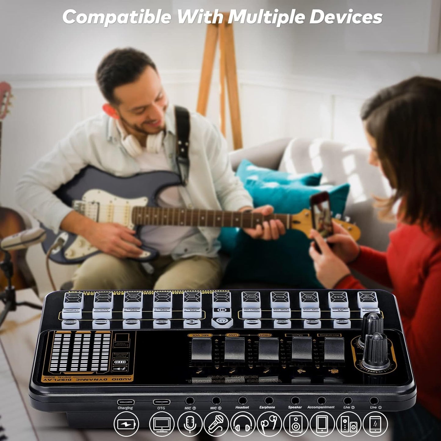 Podcast Equipment Bundle, Recording Studio Package Perfect for Recording, Broadcasting, Live Streaming, V10XPRO Voice Changer with Pro BM-800 Microphone