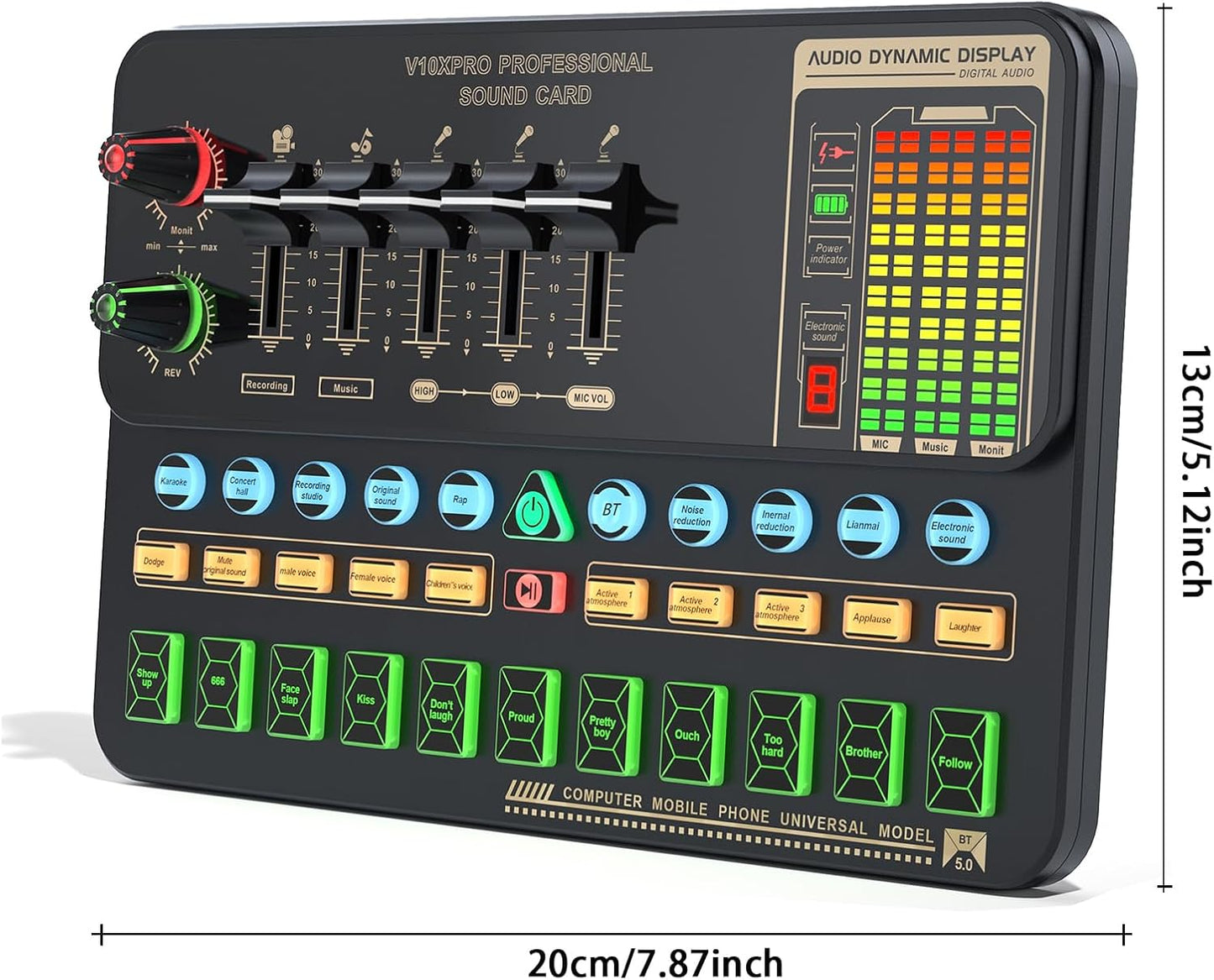 Podcast Equipment Bundle, Recording Studio Package Perfect for Recording, Broadcasting, Live Streaming, V10XPRO Voice Changer with Pro BM-800 Microphone