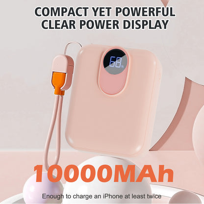 Baokaler Portable Charger, Smallest 22.5W 10000mAh USB C in & Out Power Bank Fast Charging, Phone Battery Pack Compatible with iPhone 17 16 15 14 Pro Samsung S24 Google iPad etc(Pink-2PK)