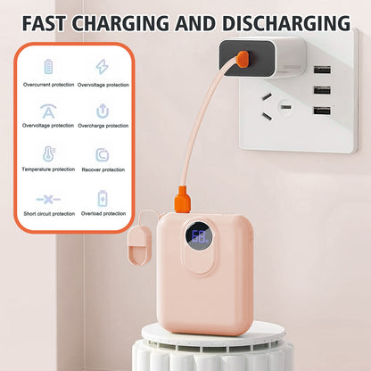 Baokaler Portable Charger, Smallest 22.5W 10000mAh USB C in & Out Power Bank Fast Charging, Phone Battery Pack Compatible with iPhone 17 16 15 14 Pro Samsung S24 Google iPad etc(Pink-2PK)