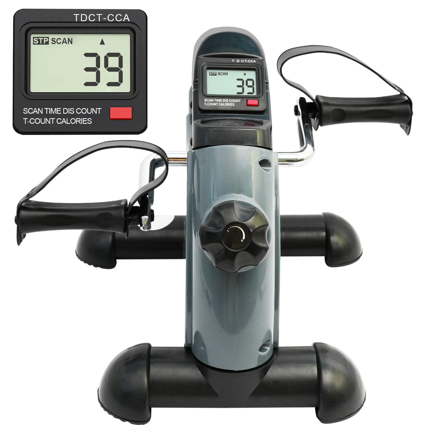 Baokaler Under Desk Exercise Bike, Foot Pedal Exerciser, Portable Under Desk Pedal Stepper with Digital Display, Mini Leg Exerciser for Home