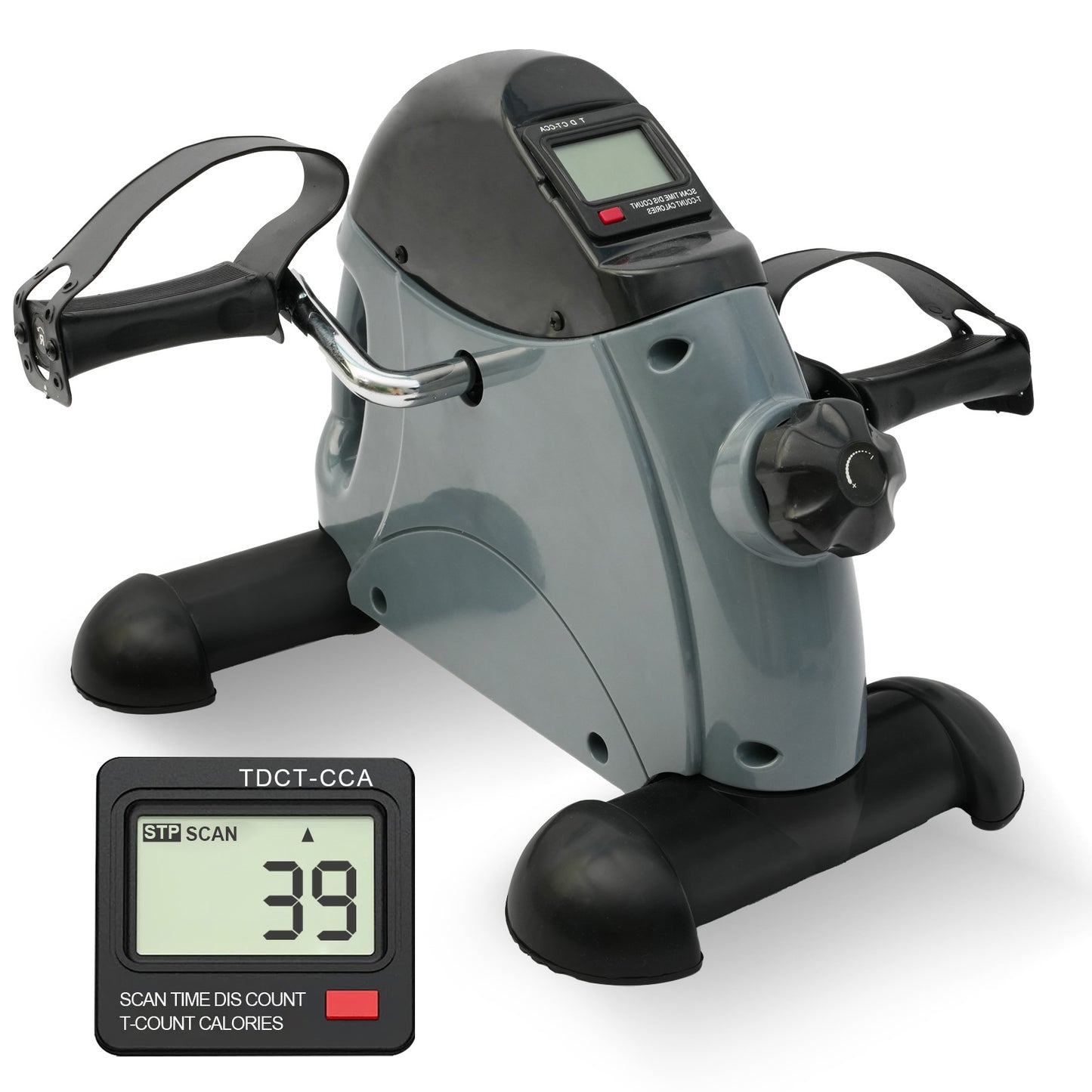 Baokaler Under Desk Exercise Bike, Foot Pedal Exerciser, Portable Under Desk Pedal Stepper with Digital Display, Mini Leg Exerciser for Home