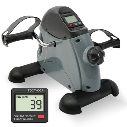 Baokaler Under Desk Exercise Bike, Foot Pedal Exerciser, Portable Under Desk Pedal Stepper with Digital Display, Mini Leg Exerciser for Home