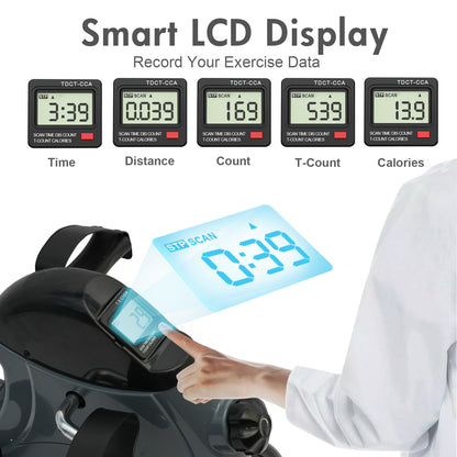 Mini Exercise Bike, Portable Mini Cycle Exercise Bike with Digital Display, Under Desk Bike Pedal Exerciser Stepper for Home Office Senior