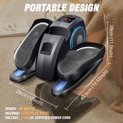 Rican Under Desk Elliptical, Electric Seated Foot & Leg Pedal Exerciser While Sitting for Seniors