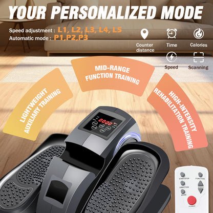 Rican Under Desk Elliptical, Electric Seated Foot & Leg Pedal Exerciser While Sitting for Seniors