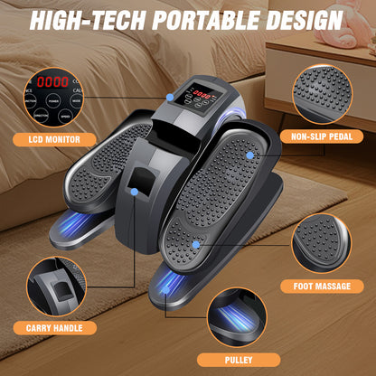 Rican Under Desk Elliptical, Electric Seated Foot & Leg Pedal Exerciser While Sitting for Seniors