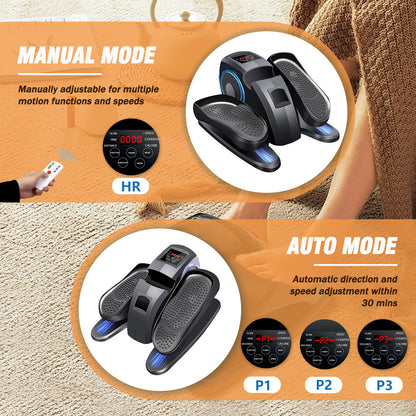 Rican Under Desk Elliptical, Electric Seated Foot & Leg Pedal Exerciser While Sitting for Seniors