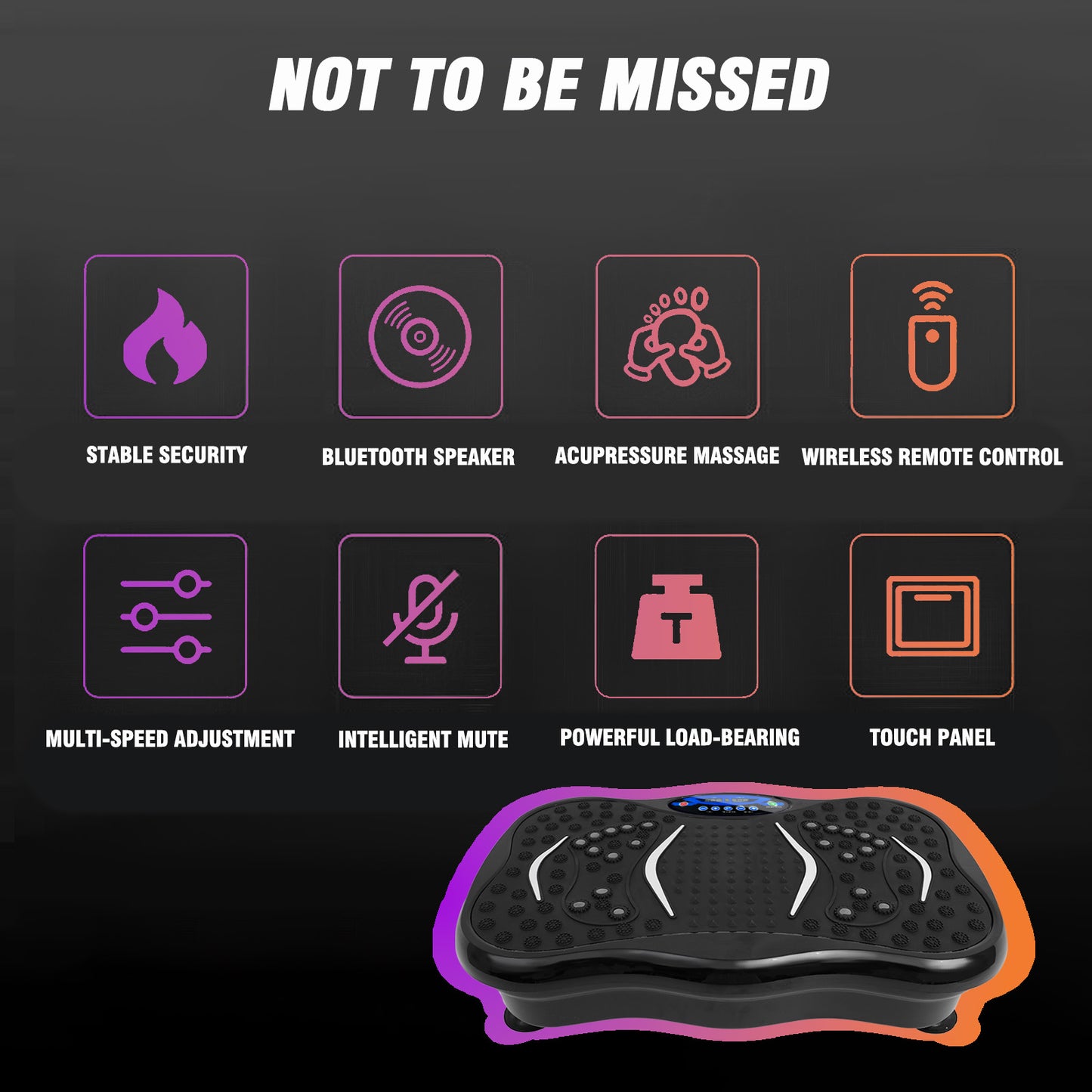 Vibration Plate for Exercise Fitness Platform Exercise Machine Vibrating Lymphatic Drainage Shaking Full Body Shaker Workout Vibrate Stand Shake Board for Weight Loss Fat Burner