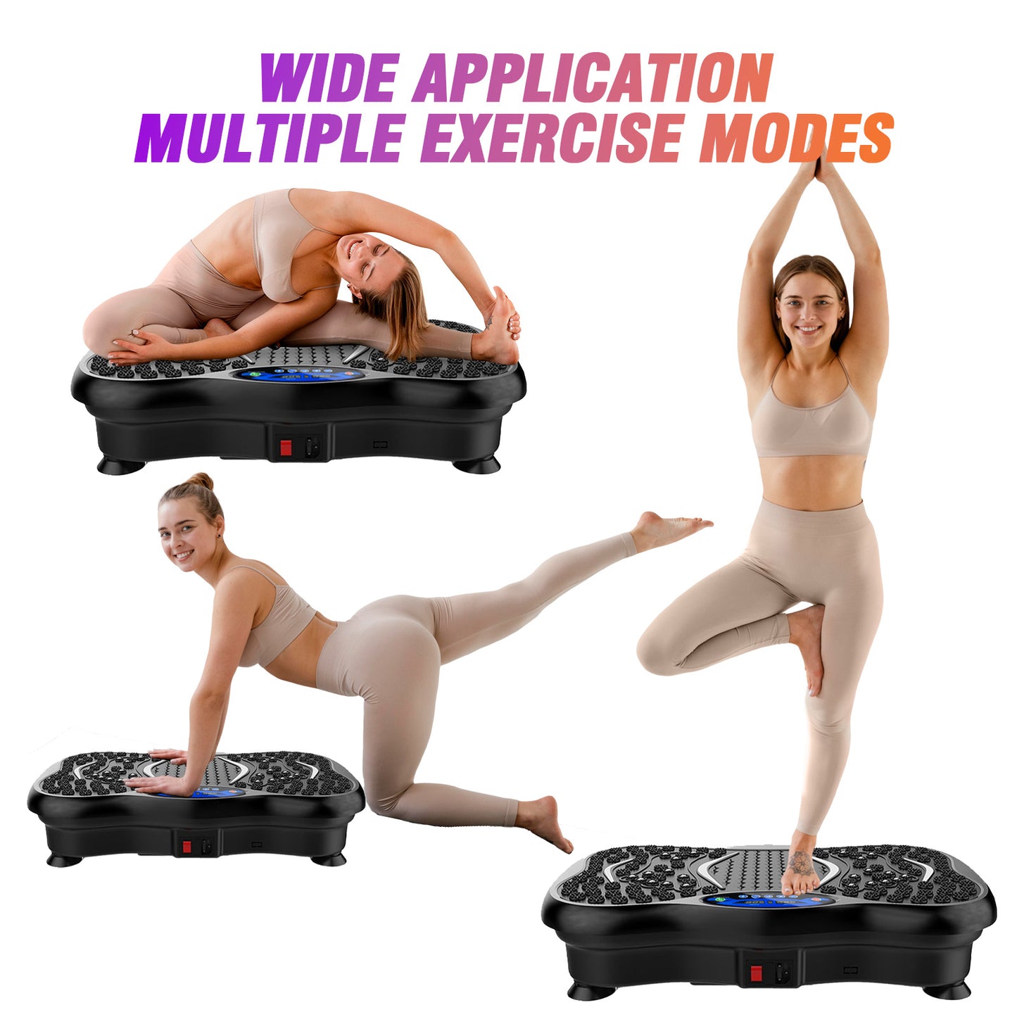 Vibration Plate for Exercise Fitness Platform Exercise Machine Vibrating Lymphatic Drainage Shaking Full Body Shaker Workout Vibrate Stand Shake Board for Weight Loss Fat Burner