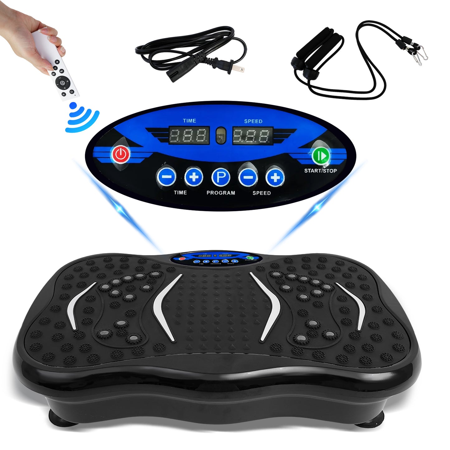 Vibration Plate for Exercise Fitness Platform Exercise Machine Vibrating Lymphatic Drainage Shaking Full Body Shaker Workout Vibrate Stand Shake Board for Weight Loss Fat Burner