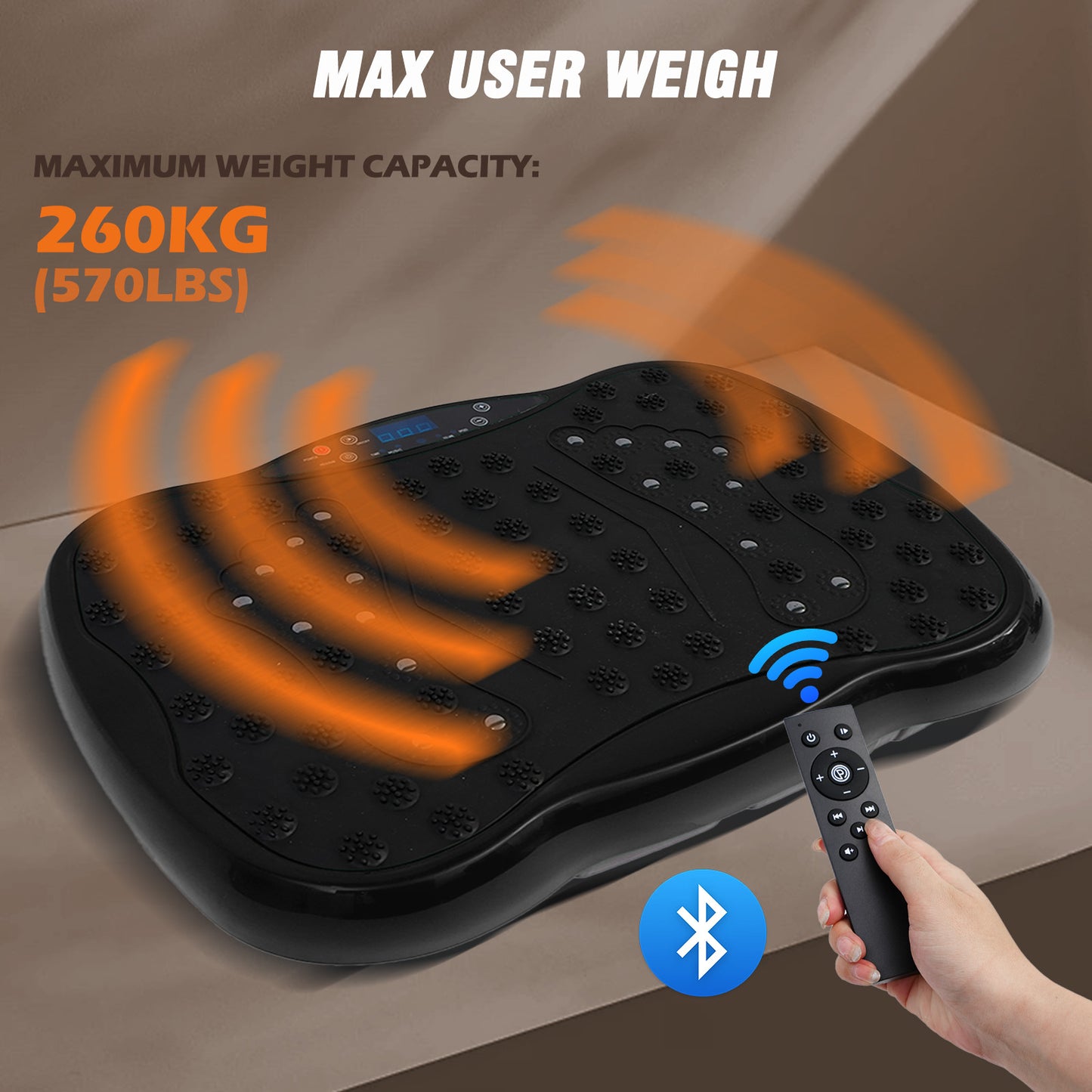 Vibration Plate Exercise Machine-Bluetooth, Vibration Plate for Muscle Relaxation, Whole Body Workout Vibrate Fitness Platform, Waver Vibration Plate for Body Toning