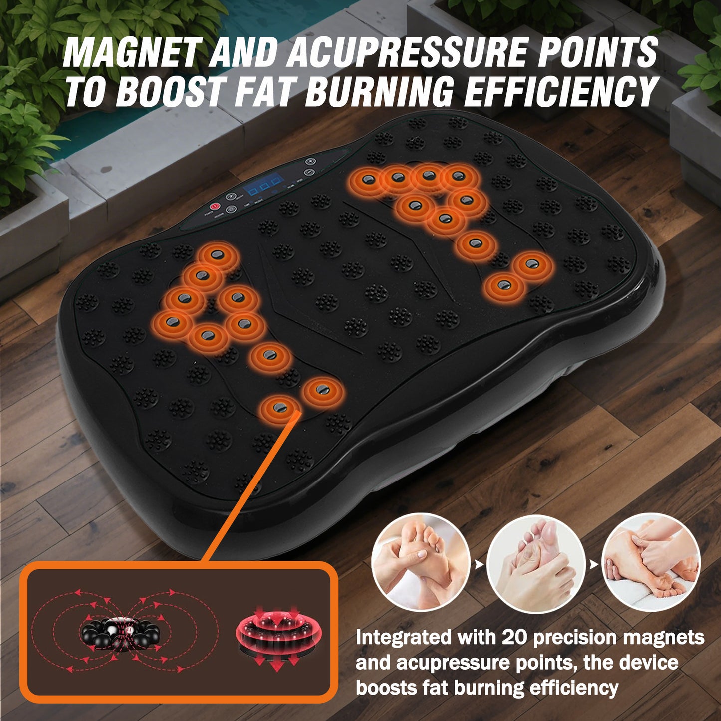 Vibration Plate Exercise Machine-Bluetooth, Vibration Plate for Muscle Relaxation, Whole Body Workout Vibrate Fitness Platform, Waver Vibration Plate for Body Toning