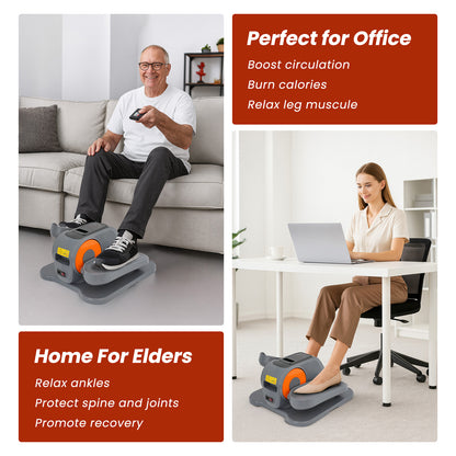 Under Desk Elliptical Machine, Quiet & Portable Leg Ellipse Exerciser with Remote Control & 12 Adjustable Speeds, Elliptical Exercise Machine with Dual Modes for Home Office Fitness