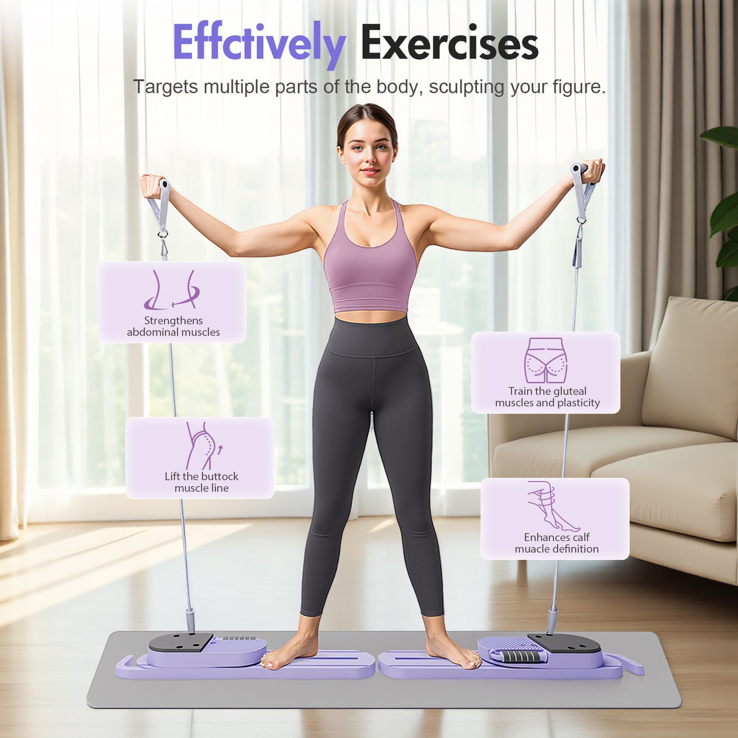 Rican Pilates Board, Ab Machines for Exercise, Abdominal Board, Pilates Reformer, Ab Core Trainer Machine, Abs Workout Equipment, Yoga Board, Pilates Board for Home Workout