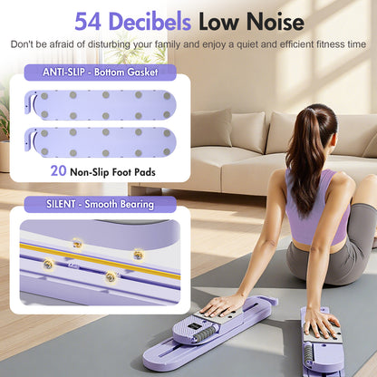 CATGOOD Pilates Reformer Board with Resistance Bands, Portable Pilates Board Ab Machine, Full Body Workout for Home, LED Timer & Calorie Display Ab Core Strengthener Trainer