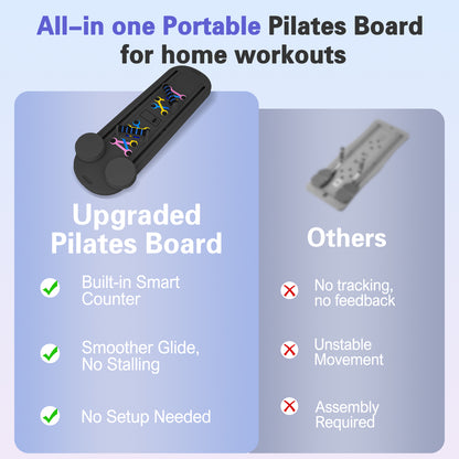 CATGOOD Foldable Pilates Board, Pilates Reformer Set, 15-in-1 Multifunctional Abdominal Board, Adjustable Push-Up Handles, Full Body Workout Equipment for Home, Black