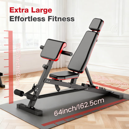 BAOKALER Weight Bench, 1000LBS Max Load, 8 in 1 Dumbbell Bench with Adjustable Seat Angles, Incline, Decline, and Flat Bench Roman Chair for Full Body Home Gym Workout