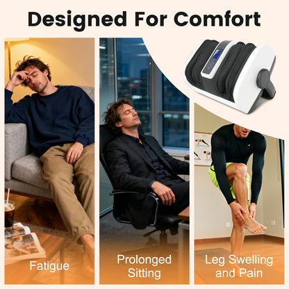 BAOKALER Shiatsu Foot Massager, Foot and Calf Massager with Heat, Air Compression Massage Machine for Circulation, Gifts for Mom Dad Elders, Home Office Use, White