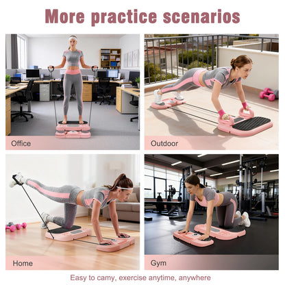 RICAN 6-in-1 Multifunctional Pilates Ab Board with Smart LED Digital Display, 550 lbs Capacity, for Core & Full Body Workout