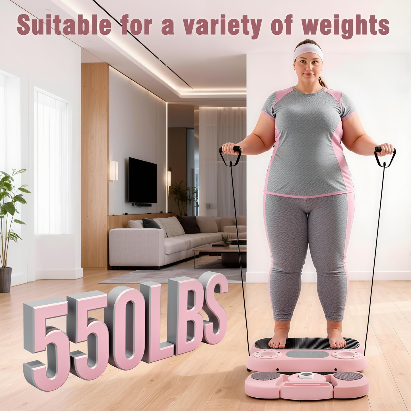 RICAN 6-in-1 Multifunctional Pilates Ab Board with Smart LED Digital Display, 550 lbs Capacity, for Core & Full Body Workout