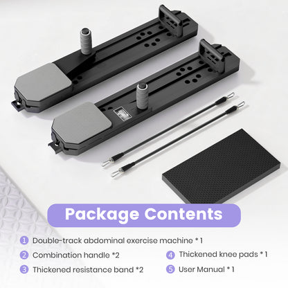 BAOKALER Pilates Board, Upgraded Pilates Reformer Equipment With Automatic Rebound, Core Training Ab Roller, Foldable Workout Machines - Full Body Workout Equipment, Home Pilates