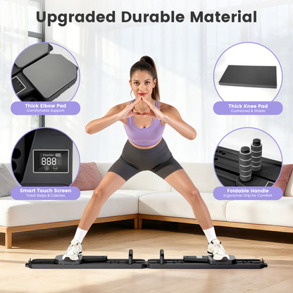 BAOKALER Pilates Board, Upgraded Pilates Reformer Equipment With Automatic Rebound, Core Training Ab Roller, Foldable Workout Machines - Full Body Workout Equipment, Home Pilates
