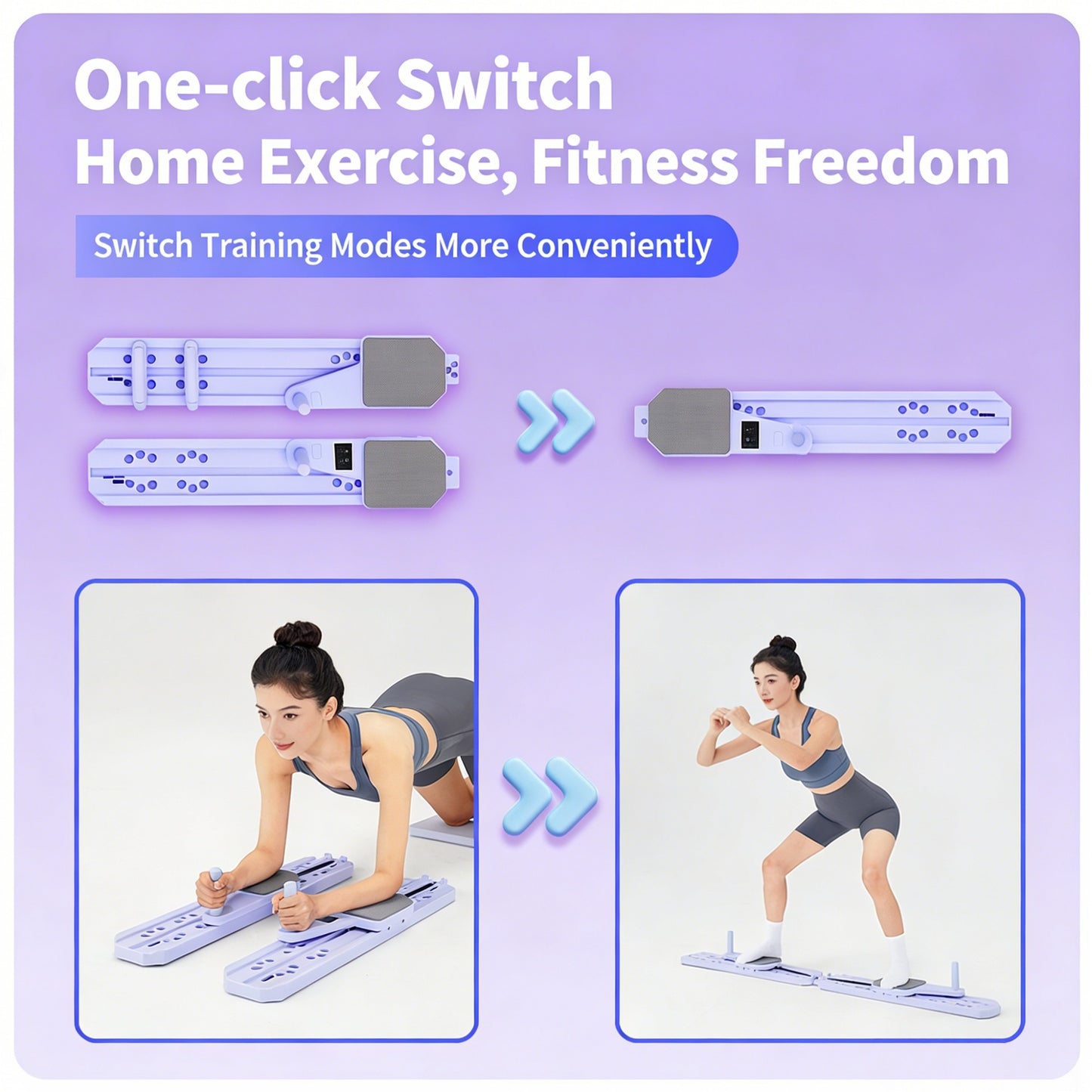 BAOKALER Pilates Board, Upgraded Pilates Reformer Equipment with Resistance Bands & Timer, Portable Ab Machine Push-Up Balance Board for Women Full Body Workout at Home Fitness